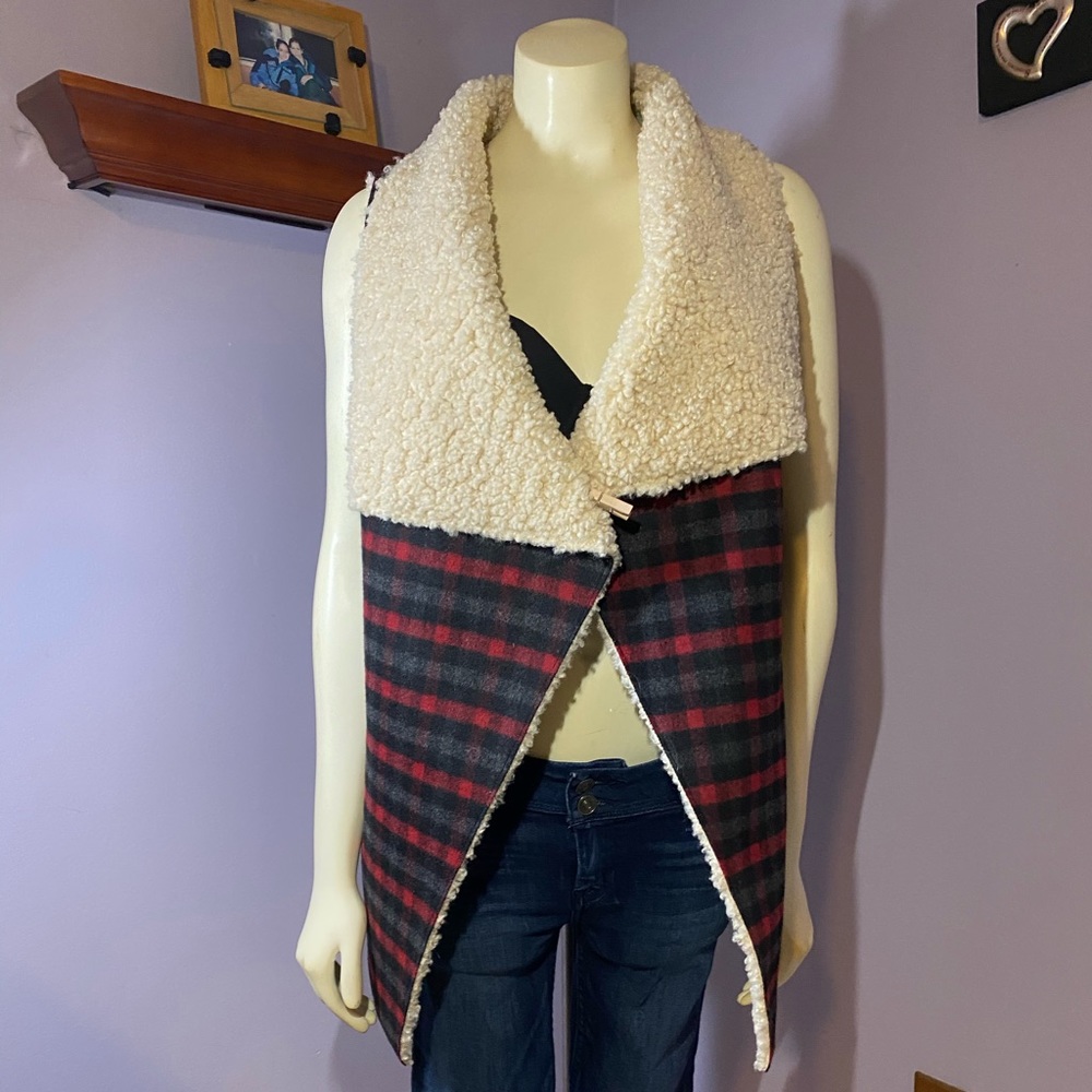 RUYI Wool/Faux Shearling Blend Vest